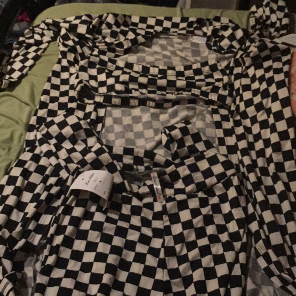 Cover up, crop top, and pants